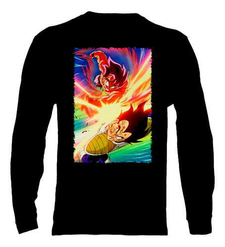 Polera Manga Larga Dragon Ball Z - Goku Vs Vegeta - Ver 07