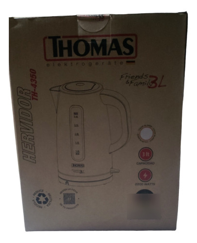 Hervidor Thomas Th-4350 Blanco 3lt 2200wt