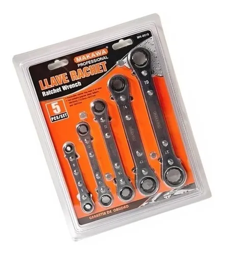 comprar Juego Llaves Punta Corona Con Rachet Chicharra 5 Pcs Makawa