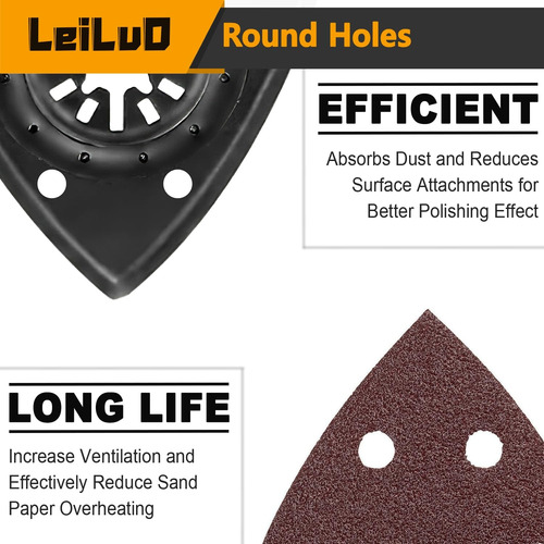 Lija Triangular Multiherramienta Grano 120 Madera Warrior
