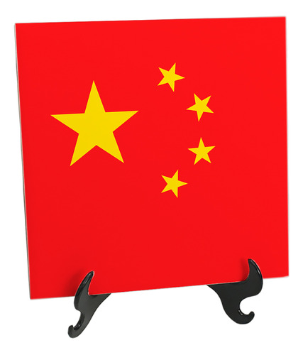 Quadro De Azulejo Bandeira Da China Orgulho País