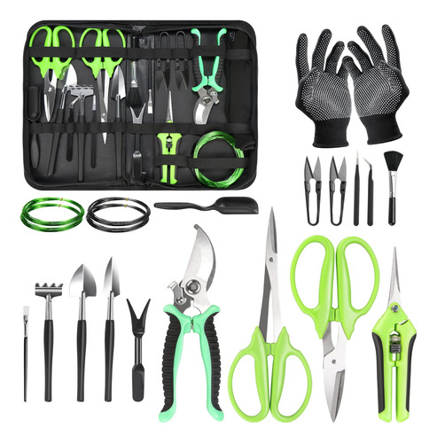 Bonsai Tool Kit, 21 Pcs Gardening Tools Set Include Garden .