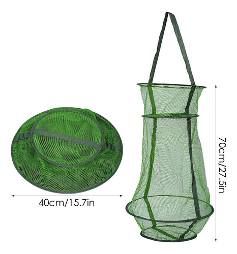 Jaula Plegable Para Peces Trampa De Malla De Plegable Fácil