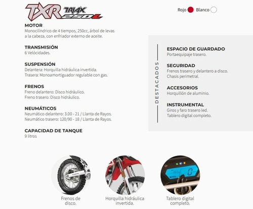 Imagen 12 de 15 de Corven Txr 250 L No Smx 250 0km R3m 2023 Service Gratis