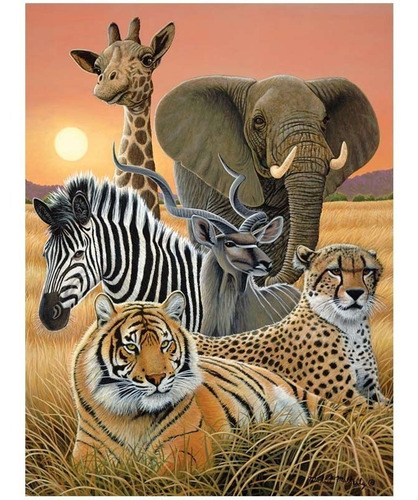 12638 Poster Lenticular 3 D - Safari