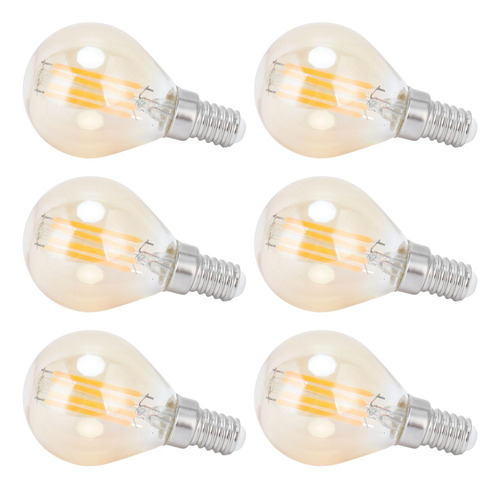 Bombilla De Filamento Led G45 De 4 W, Base E14, Vidrio Vinta