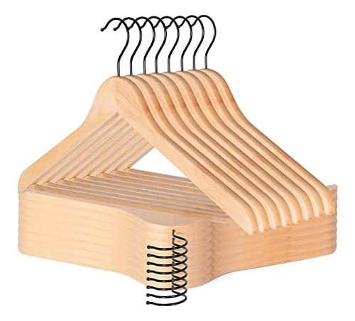 Js Hanger Perchas De Madera Para Abrigos, Paquete De 16 Perc