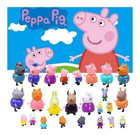 K Figura De Acción De Personajes Familiares De Peppa Pig, K