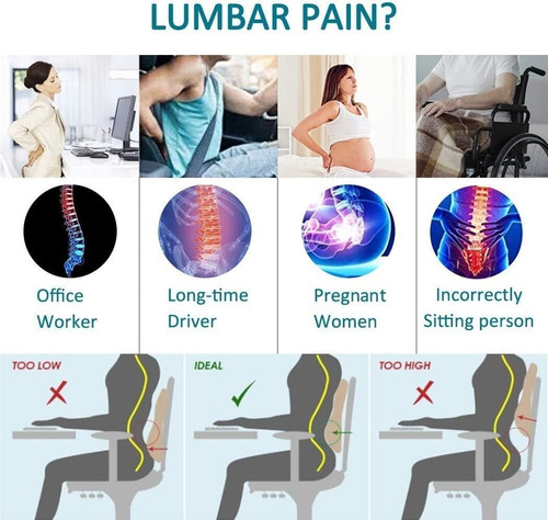 Cojín Lumbar Postural Premium-alivio Profesional Para