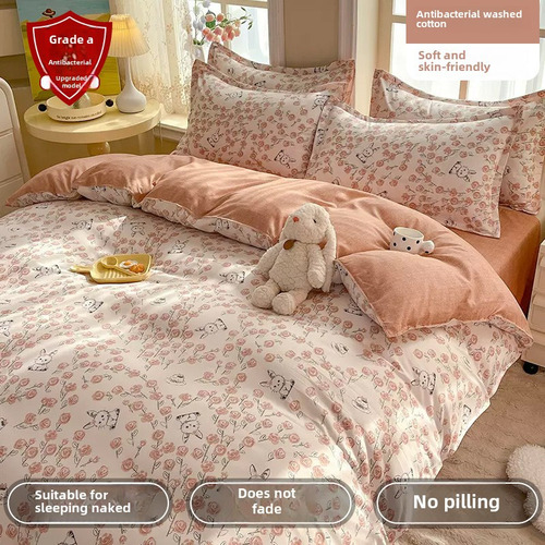 Sábanas De Cama Rosa Conejo Grado A Para Mamá Y Bebé