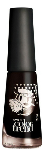 Esmalte Para Uñas Colección Minnie Mouse Avon Color Trend Color Negro