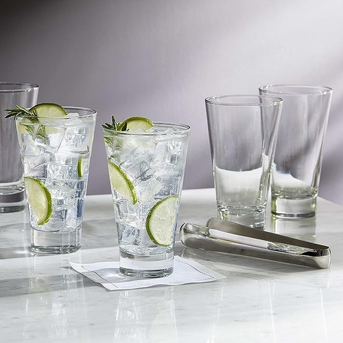 Vasos Crisa Modern Esencial 354 ml De Vidrio 919761 Juego 6 Piezas