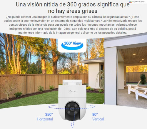 Imagen 3 de 10 de Combo 2 Ezviz H8c 360 Exterior Wifi Inteligencia Color 24h