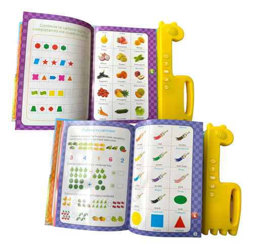Libro Didactico Infantil Juguete Aprendizaje Ingles Español