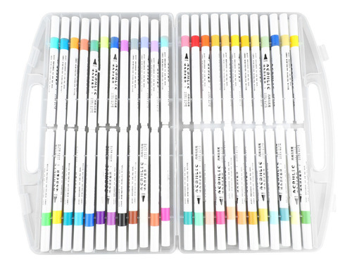 * Kit De Dibujo Marcador Plumon Aceite Acrilico De 48