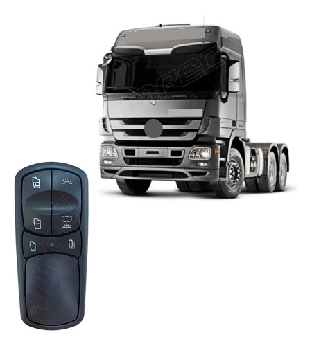 Botão Interruptor Vidro Retrovisor Luz Mb Actros Passageiro