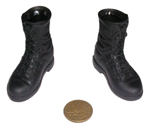 Acessório #350 Bota Miniatura P/ Boneco Escala 1/6