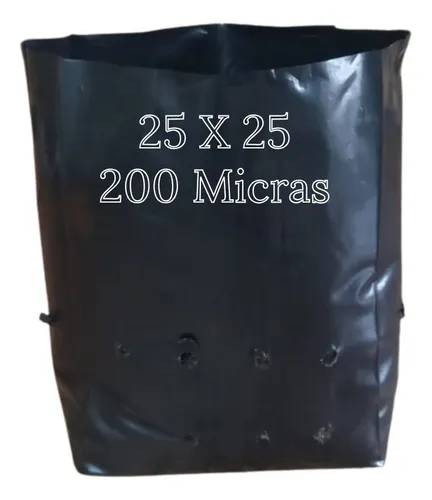 Saco Saquinho Plástico Para Mudas Preto - 100 Unidades 25x25