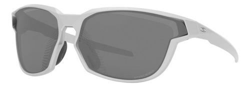 Óculos de sol Oakley Kaast Prizm de ajuste normal para homens, cor prata, lente, cor preta, cor de haste, cor de moldura prateada, design de espelho prateado