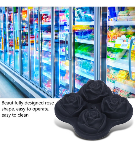 Molde De Bandeja De Hielo De Silicona 4hole Rose Mold Ball M