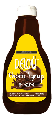 Deloü Choco Syrup Jarabe De Chocolate Sin Azúcar 250 Ml
