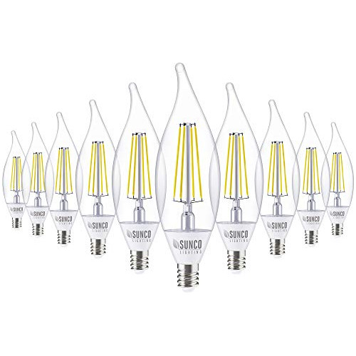 Pack De 10 Bombillas Led Candelabro Al Anochecer, Sunco...