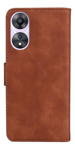 Funda Tipo Cartera Magnética De Piel Sintética Para Oppo A58 4g Con Ranuras Para Tarjetas Y Funda Protectora Con Función Atril