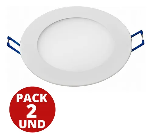 Panel Led Redondo 18w Embutido Megabright Pack 2 Und