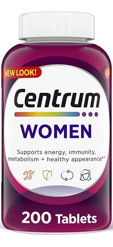 Centrum Women Mujer X 200 Tabs Tarro Gigante Multivitaminas