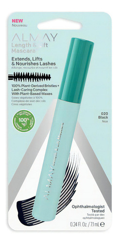 Mascara de pestañas Almay length & lift NWP para Ojos Sensibles tono Black 7.1 ml