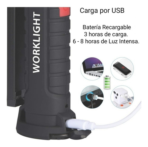 Trabajo Cn Recargable Inspección De De Linterna Lámpara