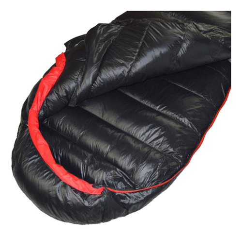 Saco De Dormir Ligero Abajo Camping Senderismo Negro 1000g