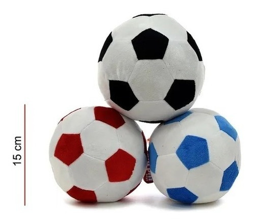 Imagen 2 de 4 de Pelota De Futbol Con Sonajero Peluche Para Bebe Phi Phi Toys