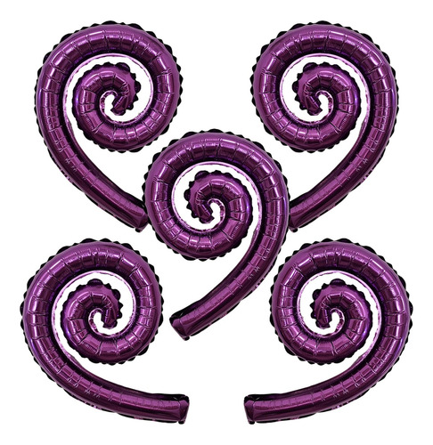 Set Pack Globos Espiral Violeta X 5u