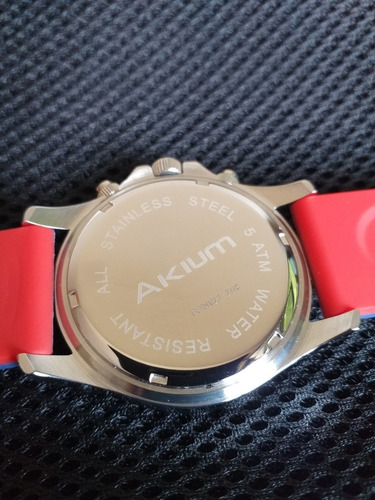 Relógio Akium Masculino Borracha Azul - G7085 Vd53 Blue