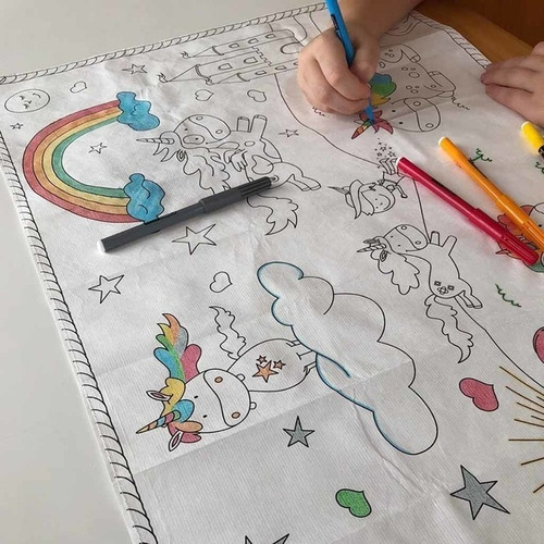 Imagen 5 de 6 de Lonas Unicornios Para Pintar, Lavar Y Volver A Pintar