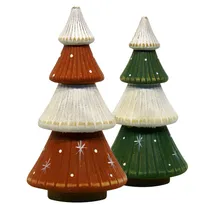Comprar Árbol De Navidad Bicolor De Madera Adorno Navideño 30cm