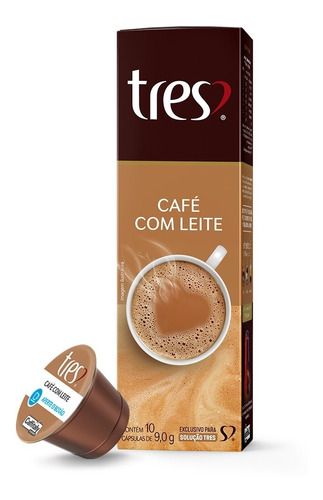 Cápsula Três Corações Café Com Leite - 10 Capsulas 