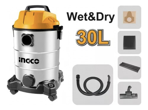 Aspiradora 30 L1300 Watts - Polvo/agua Ingco Vc13301 F0