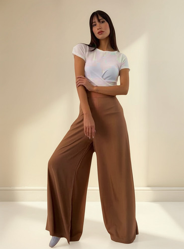Maxi Palazo Pantalon Oxford Super Amplio Frisa X Talles
