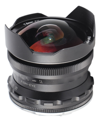 Lente F2.8 Fisheye De 7,5 Mm, Grande Angular, Fixada Manualm
