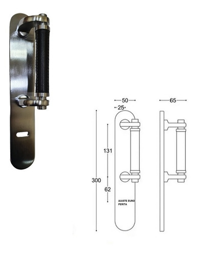 Manijon Anahi 10131a Aj. Universal Acerado/negro 300x50mm