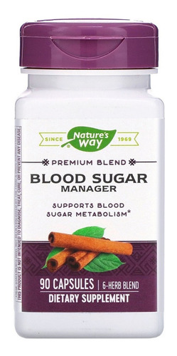 Nature's Way Blood Sugar Manager Azucar Sanguineo 90caps Sem Sabor Neutro