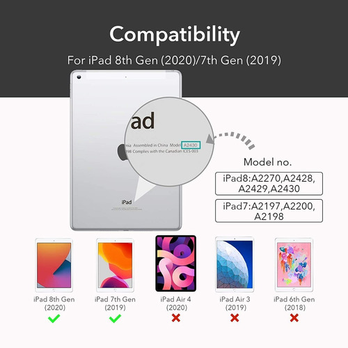 Imagem 2 de 8 de Capa Capinha iPad 10.2 (2020) & (2019) Esr Trifold
