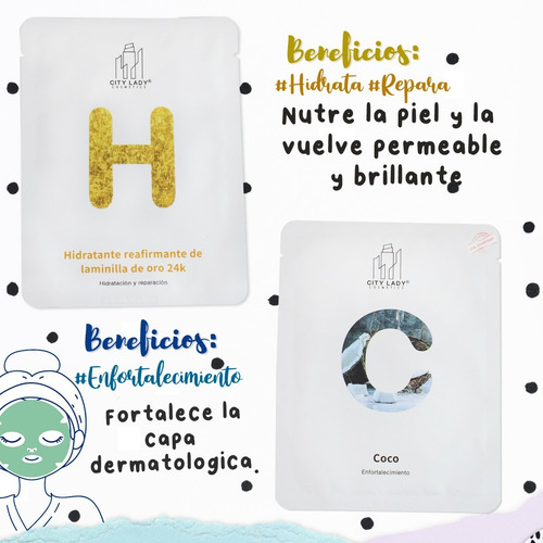 Imagen 6 de 10 de Set 10 Mascarilla Facial Hidratante Cuidado Piel Profesional