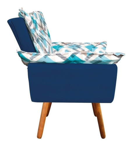 Kit de coqueteo y 2 sillones compuestos Opala D33 Suede Blue Max