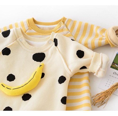A Mamelucos For Bebés Y Niñas Con Diseño De Plátano, Diseño