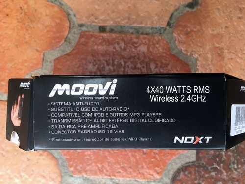 Noxt Moovi Sistema De Som Wireless Automotivo Anti Furto