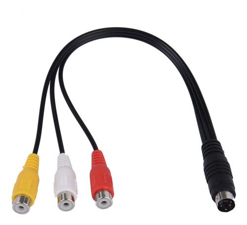 Cable Adaptador S-video De 4 Pines A 3 Rca Hembra Para Portá