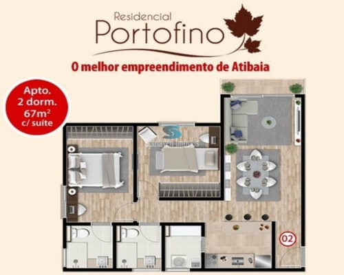Imagem 23 de 25 de Lançamento Atibaia Porto Fino - Apartamento Na Planta E Sem Burocracia - Ap01475 - 69736081
